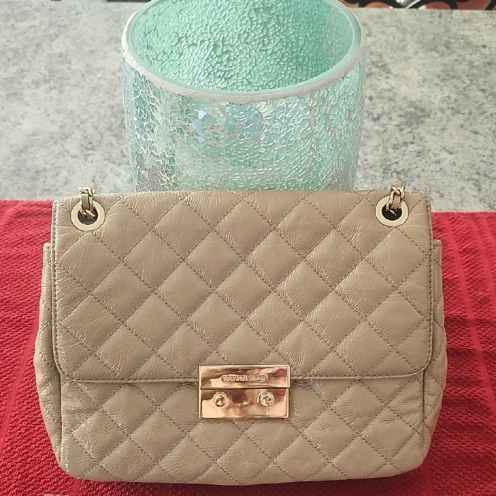 Quilted Tan Shoulder Bag